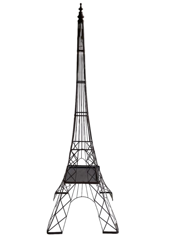 LARGE WROUGHT IRON EIFFEL TOWER SCULPTURE 72" (1 of 10)