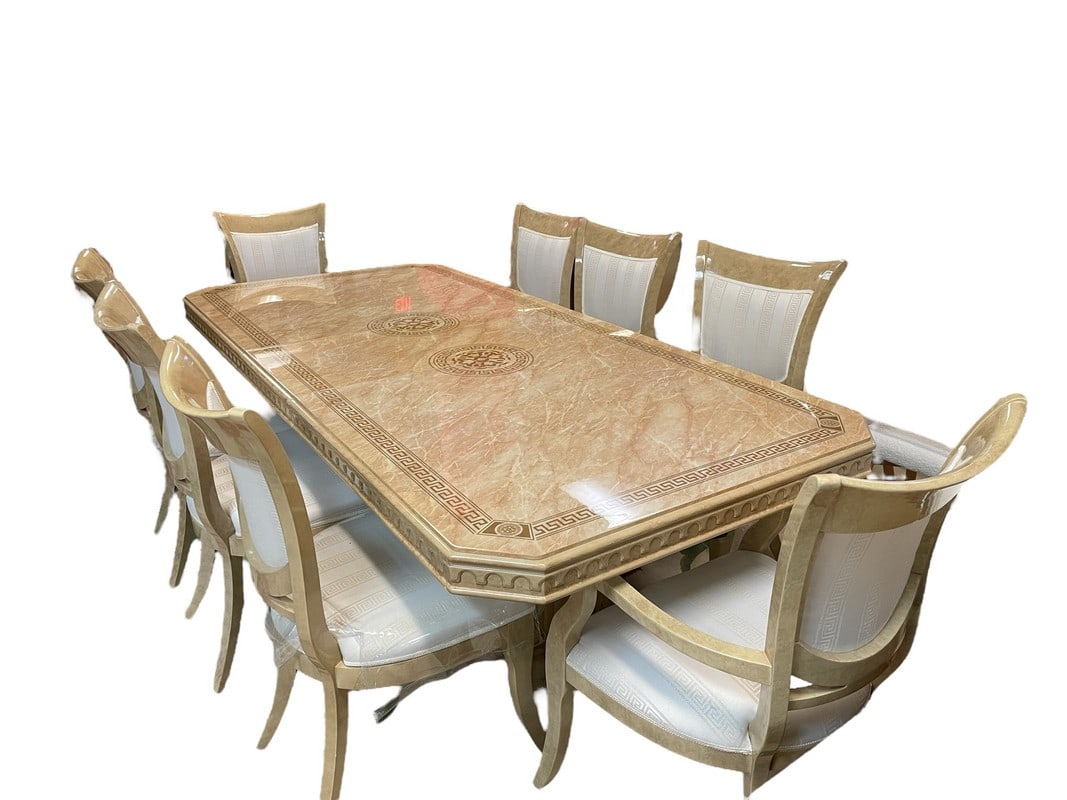 VERSACE INSPIRED DINING TABLE AND CHAIRS SET (1 of 13)