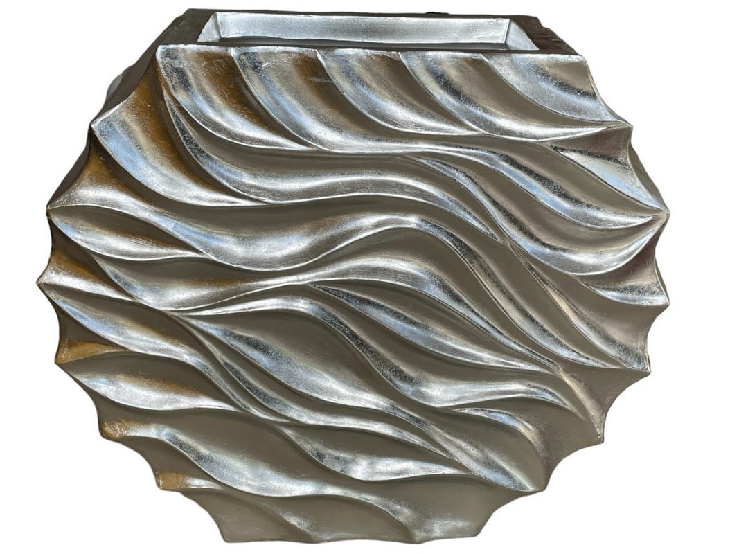 LARGE POST MODERN SILVER PLANTER 28" (1 of 5)