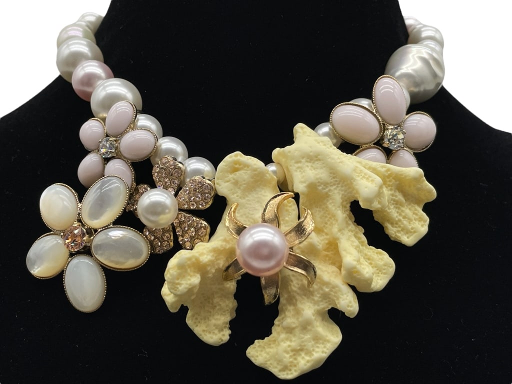 NEW PHILLIPE FERRANDIS STATEMENT NECKLACE 11" (1 of 5)