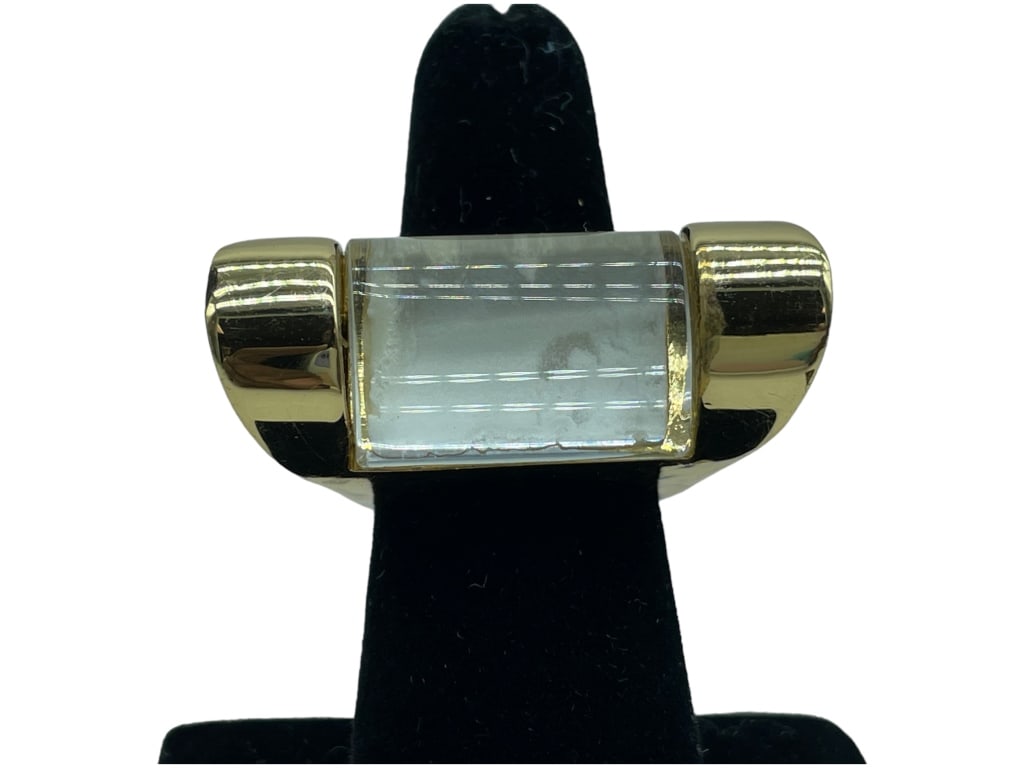 BEX REX LONDON GLOWING LUCITE STATEMENT RING SZ 7 (1 of 7)