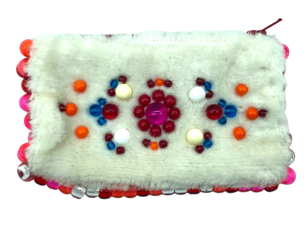 NWT NASIR MAZHAR SMALL FUR BEADED POUCH $245 (1 of 4)