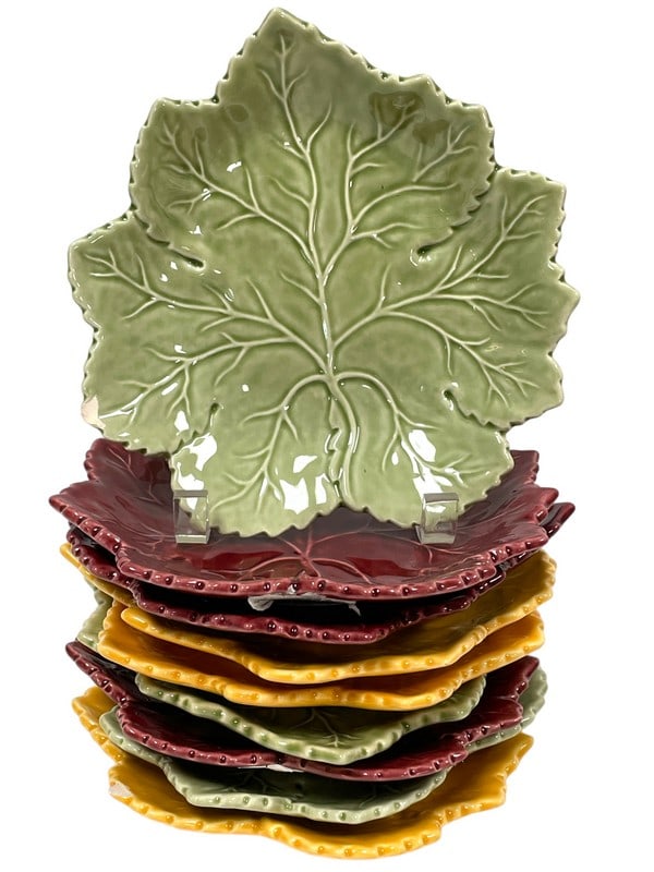 9 OLFAIRE FALL FOLIAGE AUTUMN LEAF PLATES 7" (1 of 8)