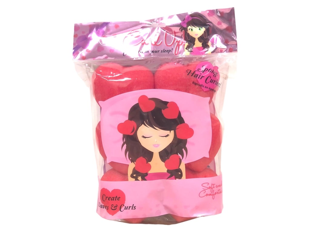 NATURAL PRODUCTS HEART SPONGE HAIR CURLERS (1 of 3)