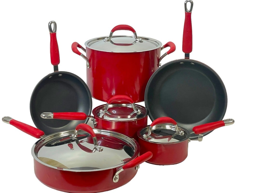 6 PC RED KITCHENAID COOKWEAR SET (1 of 10)
