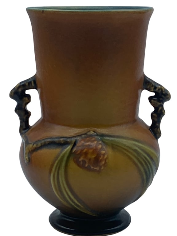 ROSEVILLE PINECONE POTTERY DECORATIVE VASE 6" (1 of 5)