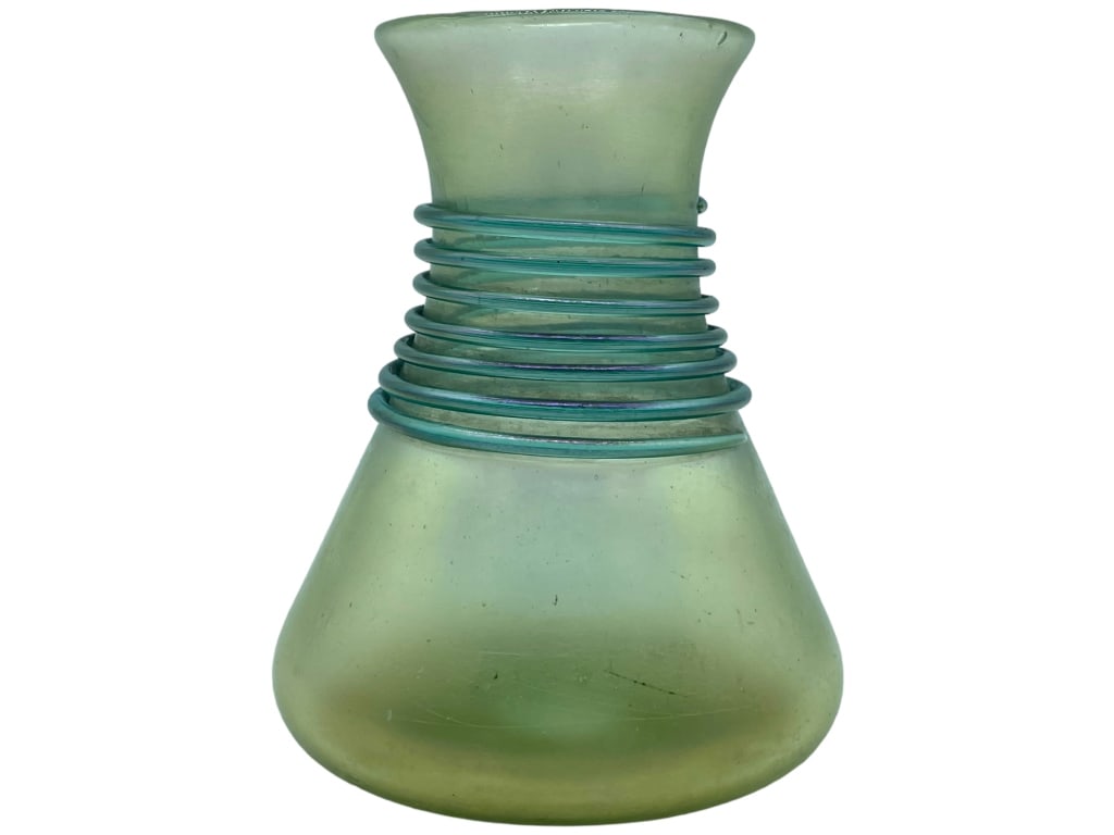 ANTIQ LOETZ GLASS ART NOUVEAU ORPHEUS VASE 4.75": -ANTIQ LOETZ GLASS ART NOUVEAU ORPHEUS VASE C.1903 -SIZE: 4.75" -GOD PREOWNED CONITION -JR GLRY 11/08