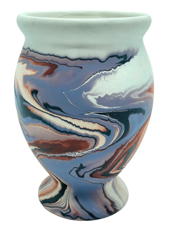 VINTAGE NEMADJI CLAY  POTTERY VASE 9.5" (1 of 6)