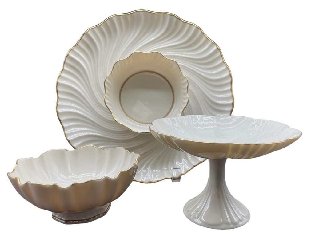 SET OF3  LENOX GREENFIELD PORCELAIN SERVING SET (1 of 8)