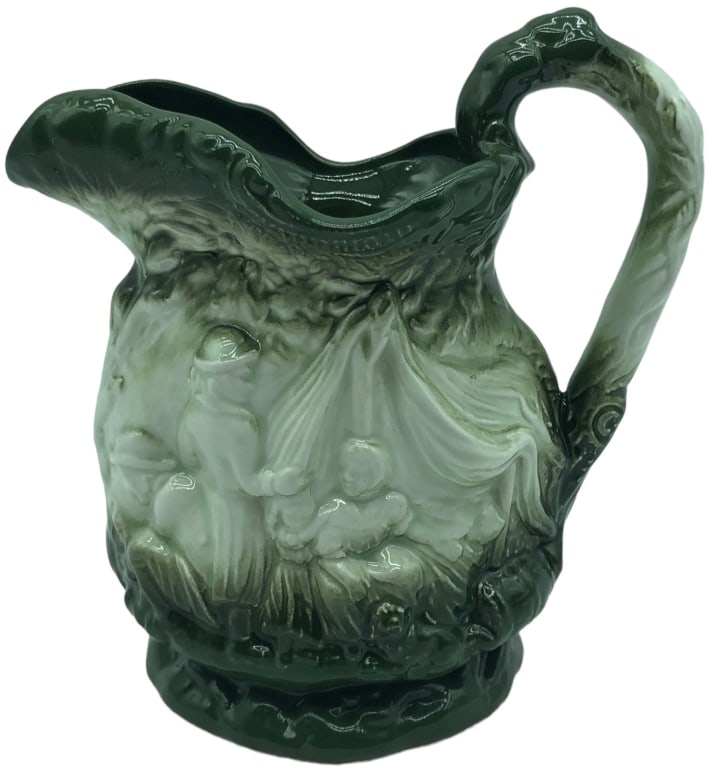 BURLEIGH IRONSTONE GLAZED CERAMIC PITCHER 6" (1 of 5)