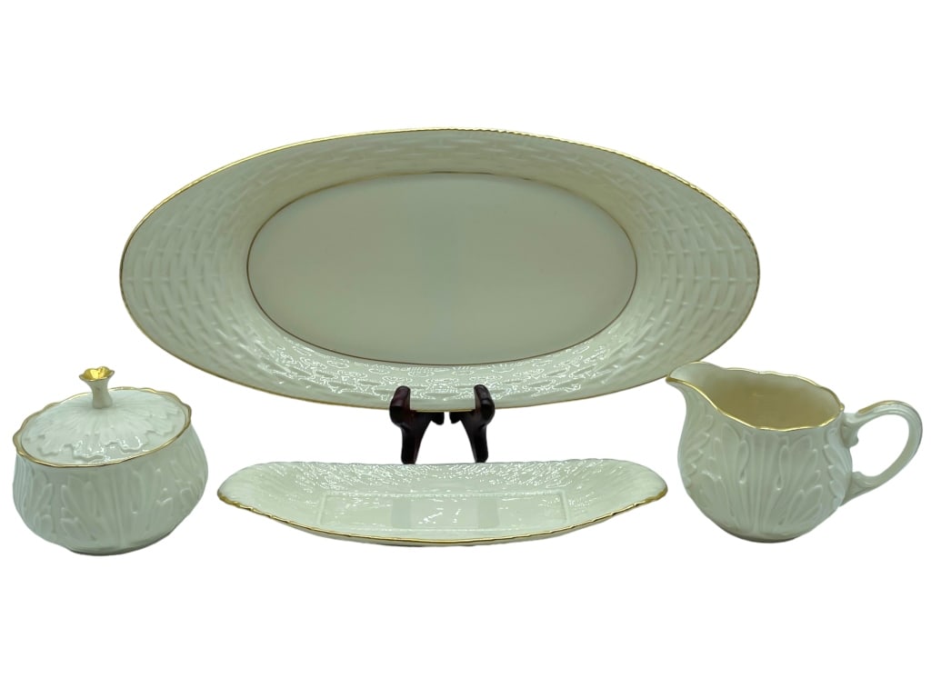 LENOX BASKETWEAVE SERVING PIECES (4) (1 of 4)