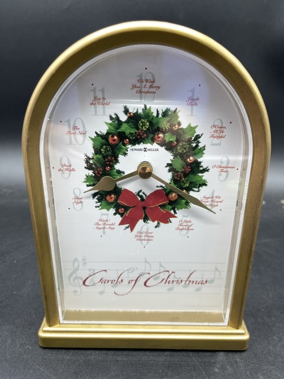 HOWARD MILLER CAROLS OF CHRISTMAS TABLE CLOCK (1 of 3)