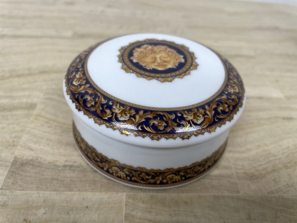 VTG T. LIMOGES BACCHUS PORCELAIN TRINKET BOX: VTG T. LIMOGES BACCHUS PORCELAIN TRINKET BOX