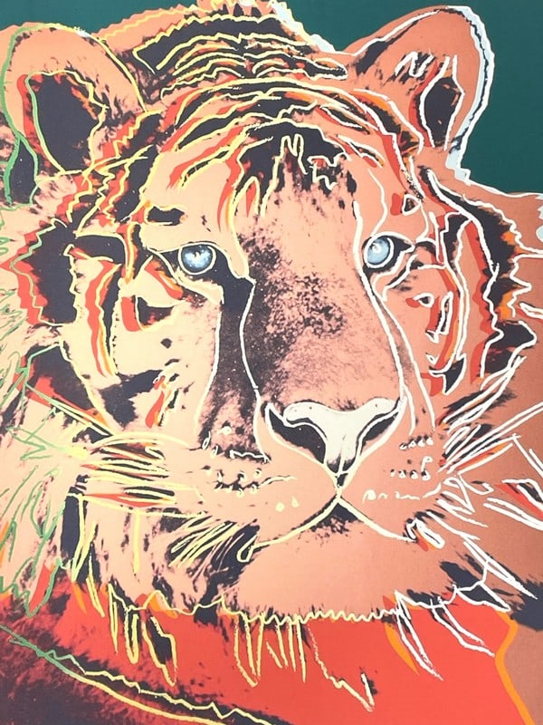 ANDY WARHOL TIGER  LITHOGRAPH PRINT 23" (1 of 5)
