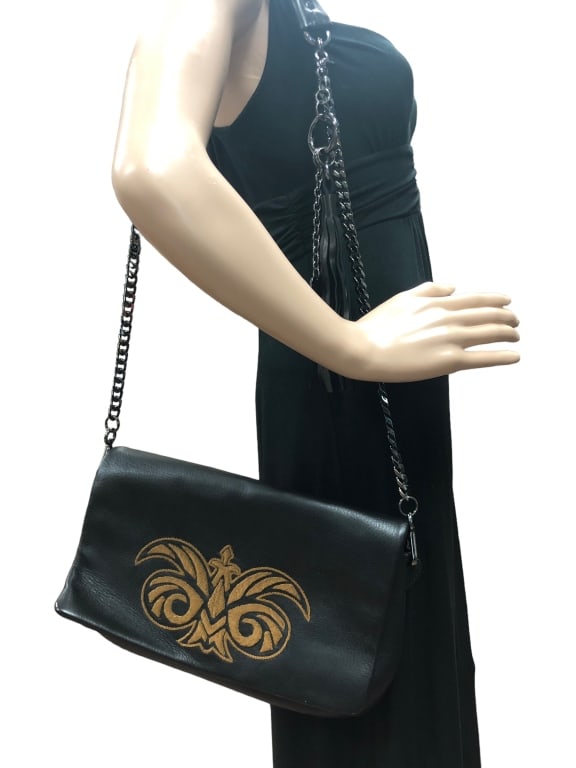 NEW MASHA KEJA AVA BLACK LEATHER PURSE $1600 (1 of 8)