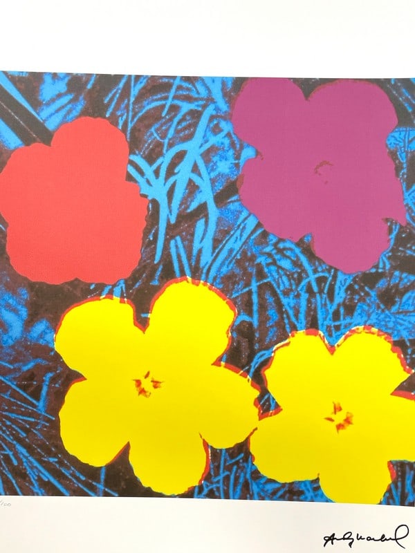 ANDY WARHOL FLOWERS LITHOGRAPH PRINT 23" (1 of 8)