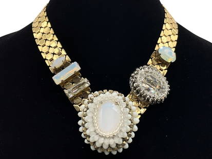 NEW!! BUBA JEWELED STATEMENT NECKLACE 9" $440: -NEW!! BUBA JEWELED STATEMENT NECKLACE -SIZE: 9" -RETAIL: $440 -Stunning statement necklace with Swarovski crystals, Japanese glass beads, precious stones and a gold plated chain.-NEW WITH TAG-GREAT H