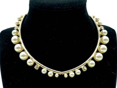 NEW! ANTON HEUNIS CHOKER NECKLACE 5.5" $195: -NEW! ANTON HEUNIS PEARL CHOKER NECKLACE WITH CRYSTALS-SIZE: 5.5"-RETAIL: $195 -NEW WITH TAG-GREAT HOLIDAY GIFT-JR SR 11/27