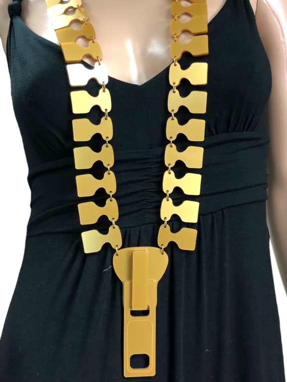 NWT TATTY DEVINE LARGE ZIPPER NECKALCE $198 (1 of 4)