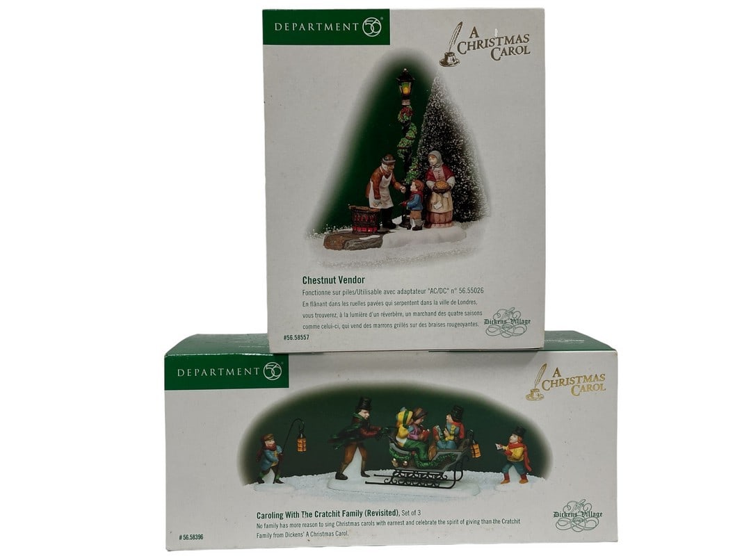 2 HERITAGE VILLAGE  PORCELAIN FIGURINES IN BOX (1 of 2)