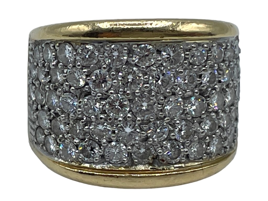 14K TWO-TONED GOLD & 2.00 CTW DIAMOND RING SZ 6.5 (1 of 6)