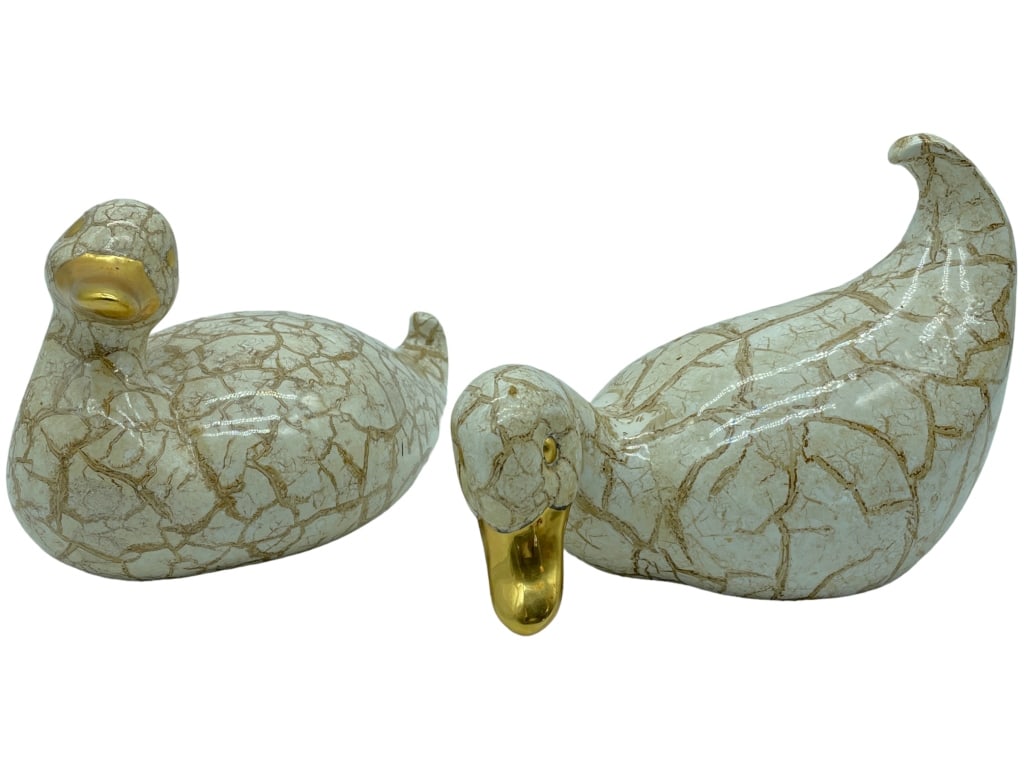 DECORATIVE CERAMIC DUCK SCULPTURES (2) (1 of 4)