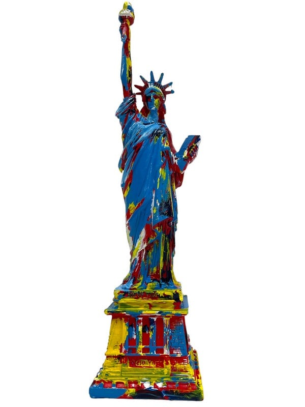 ATTR. TO PETER MAX STATUE OF LIBERTY SCULPTURE 16" (1 of 7)