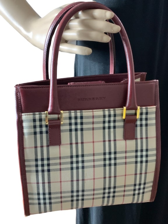 BURBERRY SMALL SQUARE TOTE SHOULDER BAG (1 of 5)