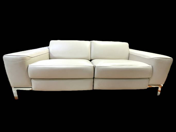 Roche Bobois Dual Powered Leather Recliner Sofa