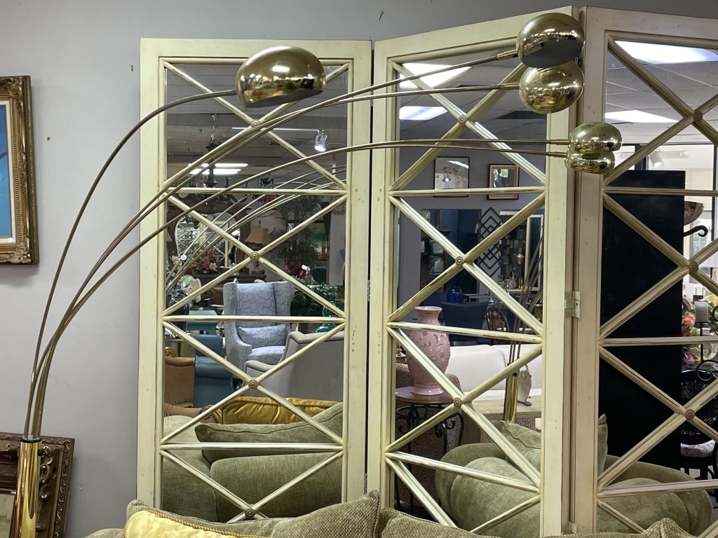 5 LIGHT ITALIAN ARCH FLOOR LAMP W  MARBLE BASE 85" (1 of 4)