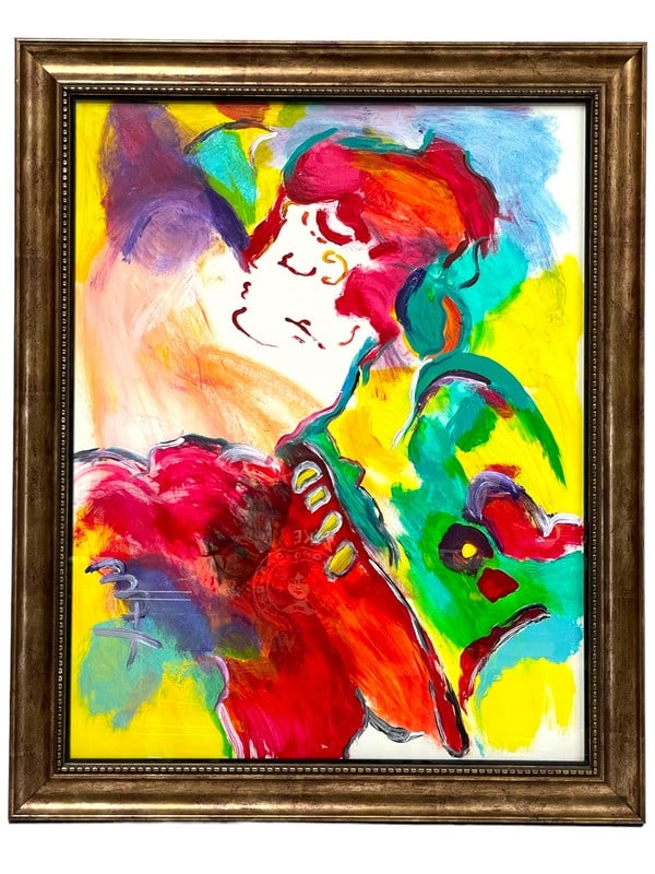PETER MAX BLUSHY BEACH MIXED MEDIA ORIGINAL 32" (1 of 6)