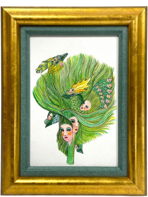 AKIRA SHIMAYA JAPANESE CONTEMPORARY PAINTING 12": AKIRA SHIMAYA BORN 1943-JAPANESE ASIAN MODERN CONTEMPORARY ARTIST-12" X 9" APPROX-ORIGINAL PAINTING IN CUSTON FRAME-VERY GOOD PRE OWNED CONDITION-DP121423 Bidders may pick up their items from the auct