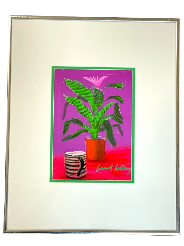 DAVID HOCKNEY HAND SIGNED LITHOGRAPH PRINT 20" (1 of 5)