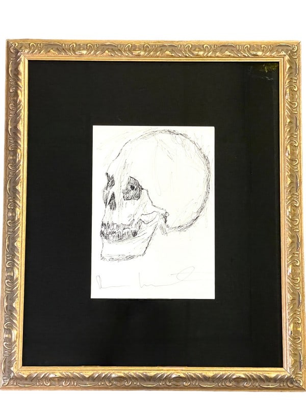 DAMIEN HIRST SKULL INK DRAWING 28" (1 of 6)