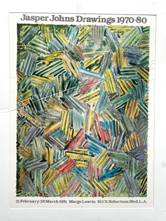 VINTAGE JASPER JOHNS EXHIBITION POSTER 32" (1 of 5)