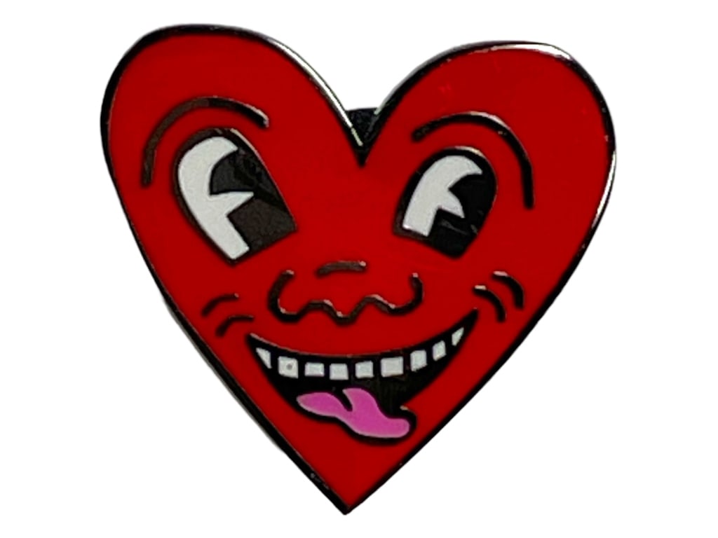 KEITH HARING PINTRILL 2020 ENAMEL PIN 1": KEITH HARING PINTRILL 2020 ENAMEL PIN-1" APPROX-STAMPED AND DATED ON BACK-VERY GOOD PRE OWNED CONDITION-DP121923