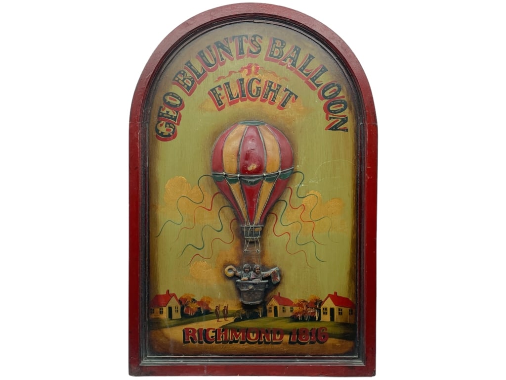-GEO BLUNTS BALLOON FLIGHT LRG WOODEN AD SIGN 24" (1 of 5)