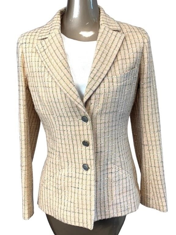 NEW WOMENS CHANEL PINK BLAZER JACKET SZ 40 (1 of 2)