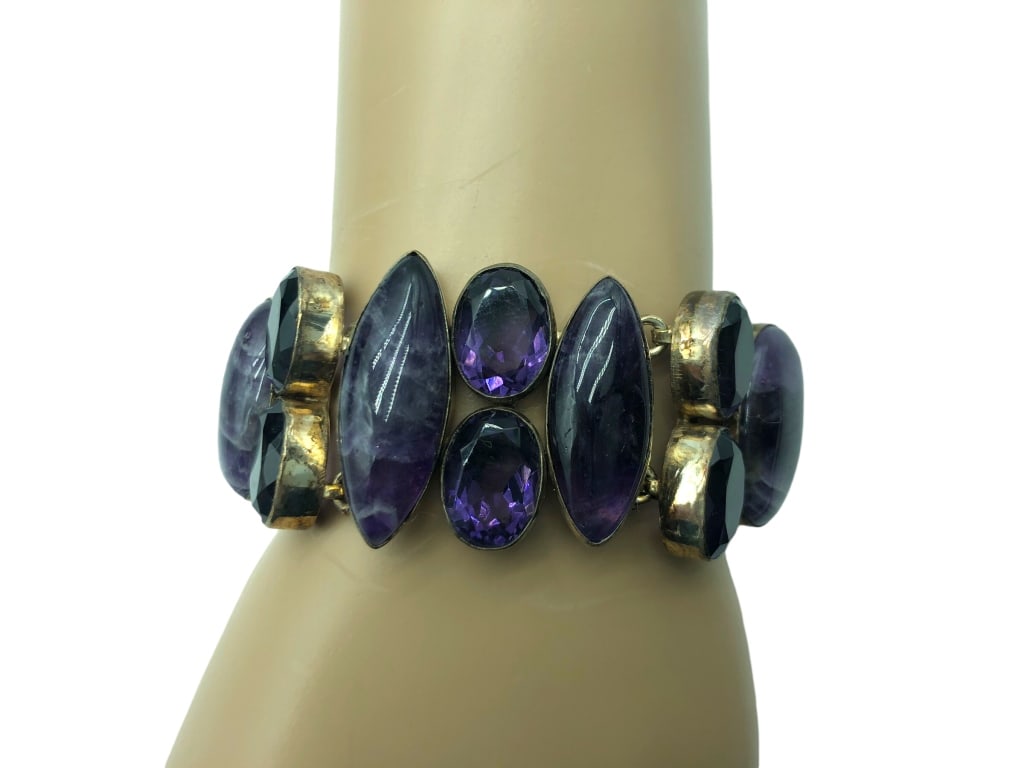 VTG AMETHYST QUARTZ BRACELET (1 of 4)