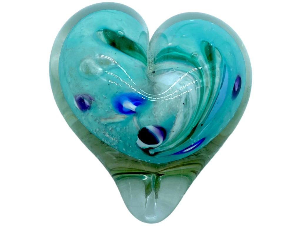 VTG SIGNED MURANO STYLE PAPERWEIGHT 2.25" (1 of 3)