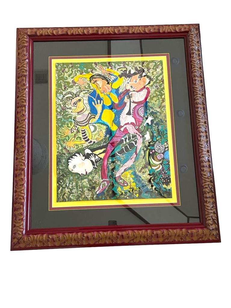 AFTER GEORGE MCNEIL PAINTING ON PAPER 25.5" (1 of 5)