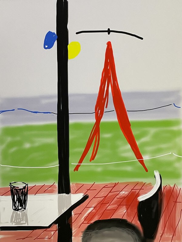 DAVID HOCKNEY IPAD DRAWING OFFSET LITHO PRINT 31" (1 of 2)