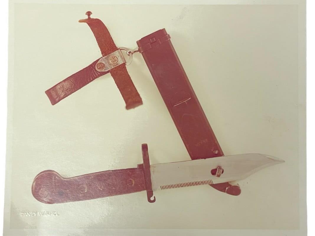 ANDY WARHOL BAYONET KNIFE PHOTO 10" (1 of 6)