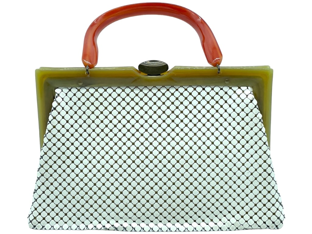 VINTAGE WHITING & DAVIS MESH EVENING HANDBAG 10" (1 of 6)