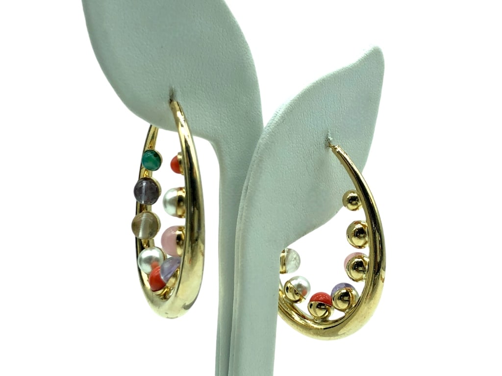 NEW! ANTON HEUNIS BRADED HOOP EARINGS 1.75" $135 (1 of 3)