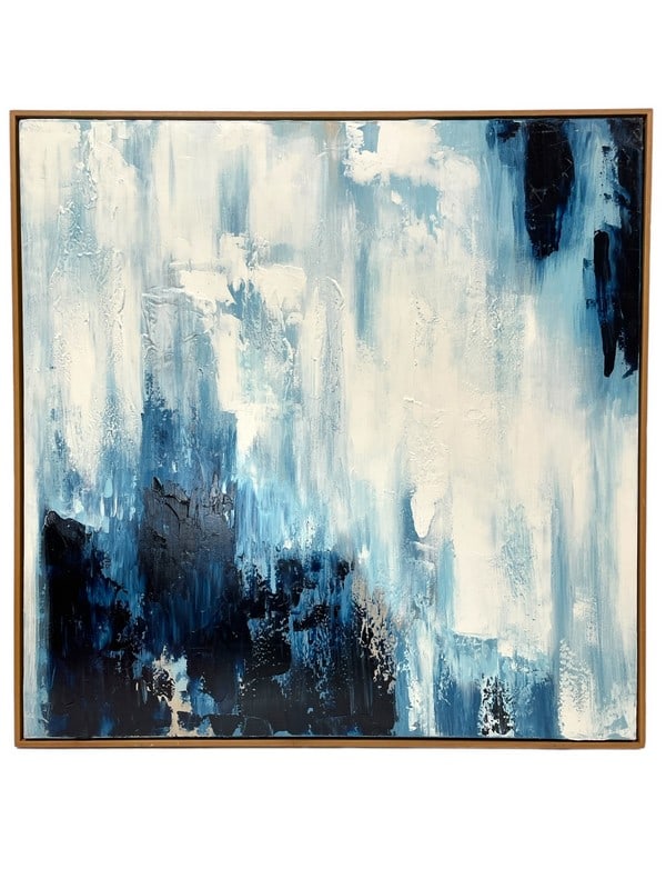 SARAH BROOKE ABSTRACT OIL ON CANVAS 37": SARAH BROOKE ABSTRACT OIL ON CANVAS-37" X 37" APPROX-VERY GOOD PRE OWNED CONDITION-DP11824 Bidders may pick up their items from the auction-house or have their items shipped. Appointments are required