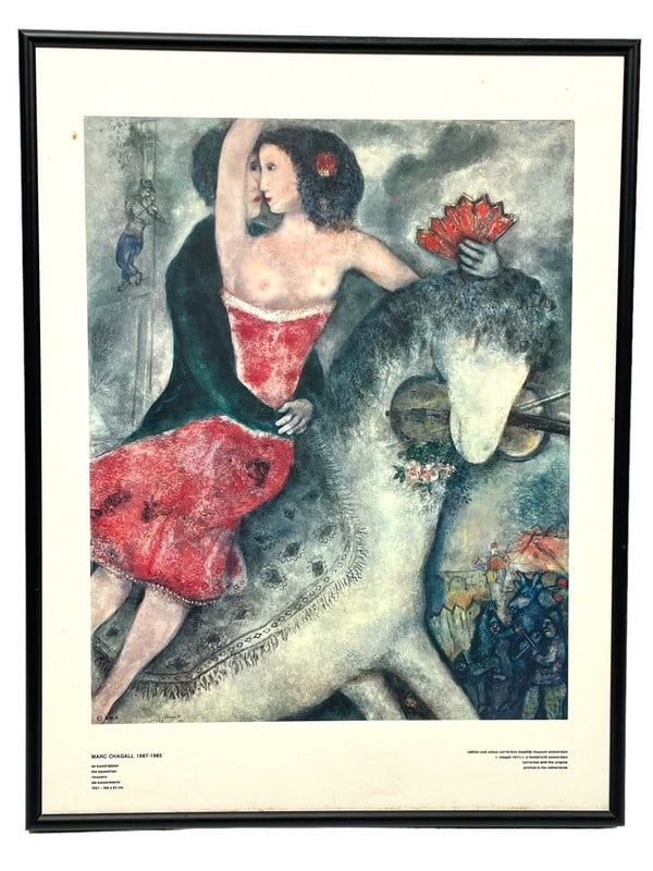 MARC CHAGALL EQUESTRIENNE 1931 FRAMED PRINT 17" (1 of 5)