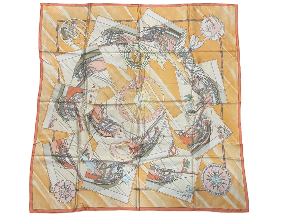 HERMES MULTICOLORED SILK SCARF (1 of 4)