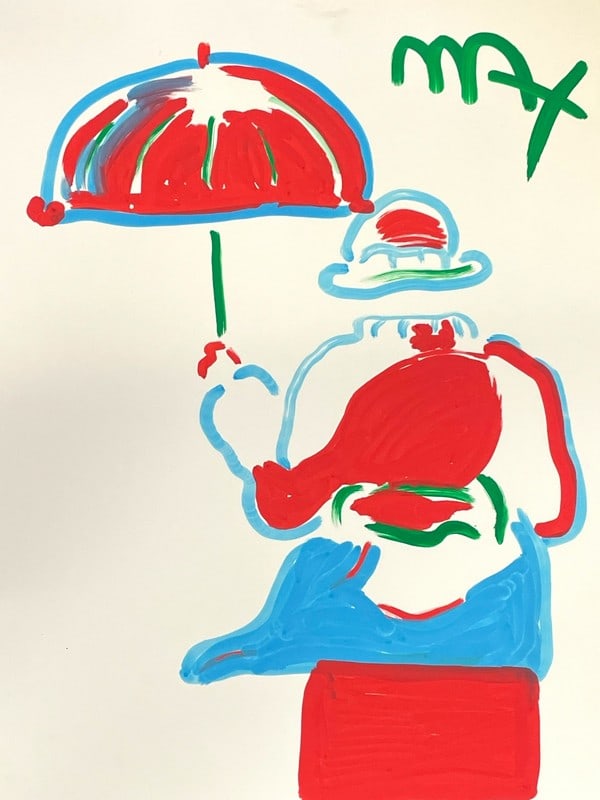 PETER MAX ACRYLIC UMBRELLA MAN 28" (1 of 3)
