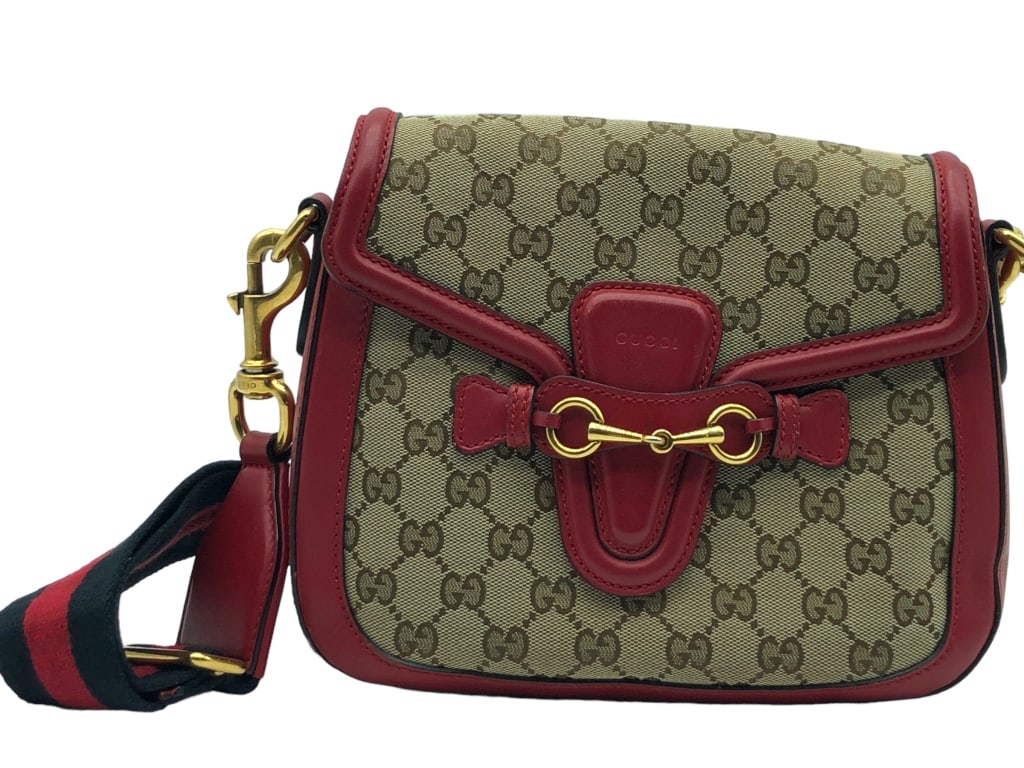 GUCCI HORSEBIT RED MONOGRAM SHOULDER BAG (1 of 5)